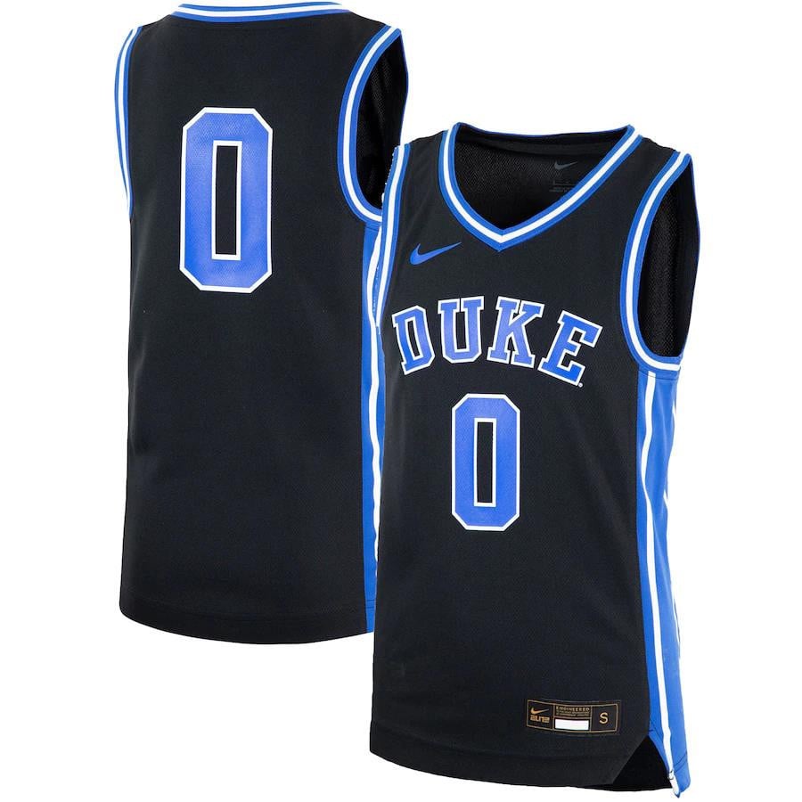 0 Duke Blue Devils Youth Team Basketball Jersey - Black