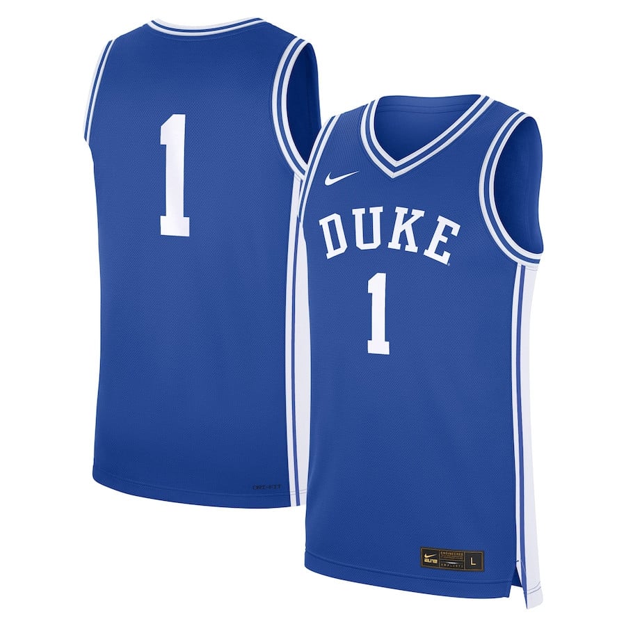 #1 Duke Blue Devils Road Jersey - Royal