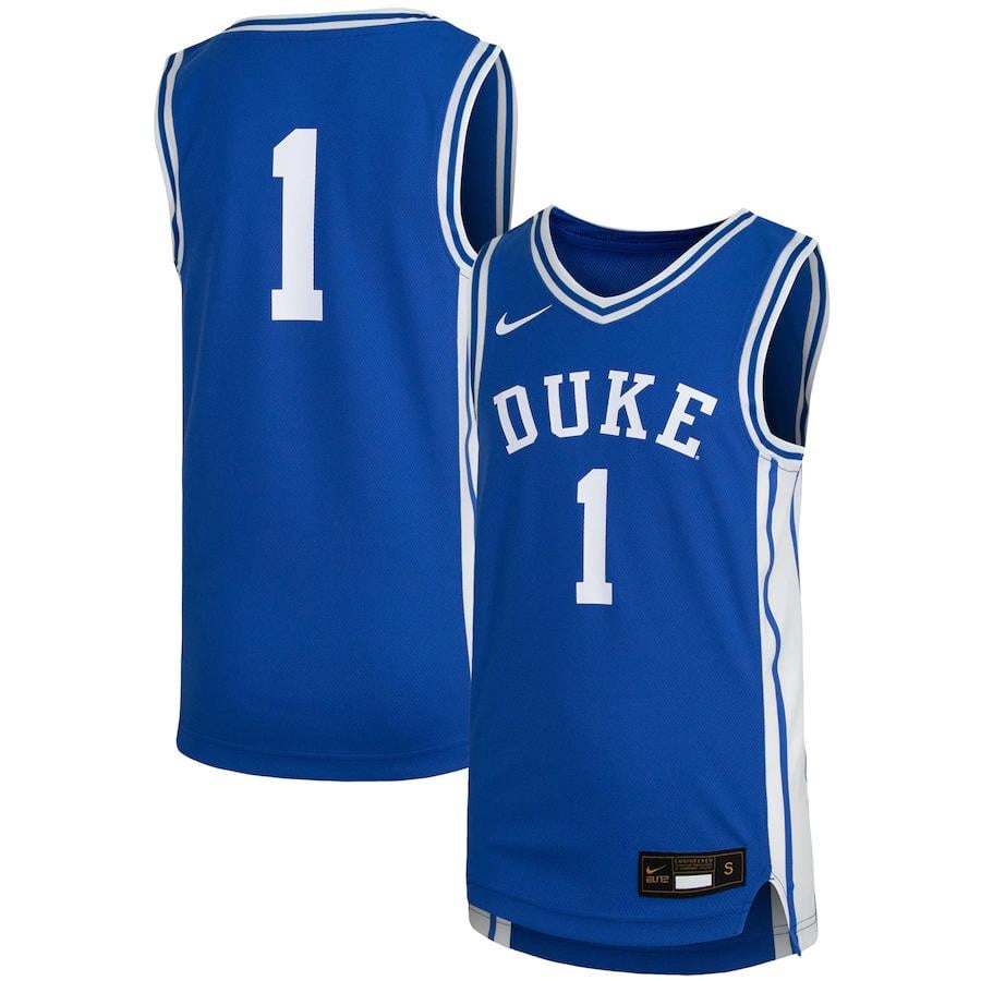 1 Duke Blue Devils Youth Team Basketball Jersey - Royal