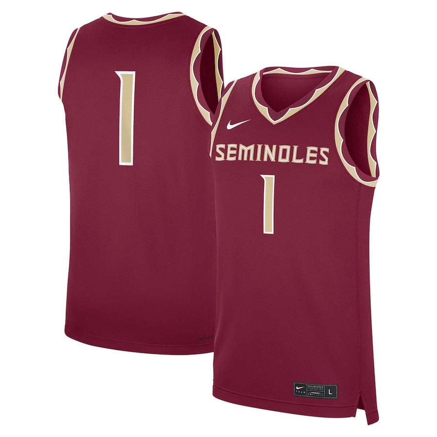 #1 Florida State Seminoles Road Jersey - Garnet