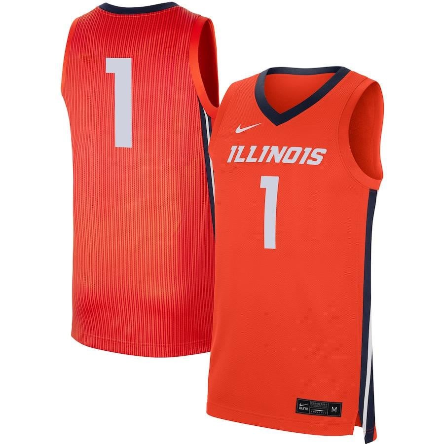 1 Illinois Fighting Illini Jersey - Orange