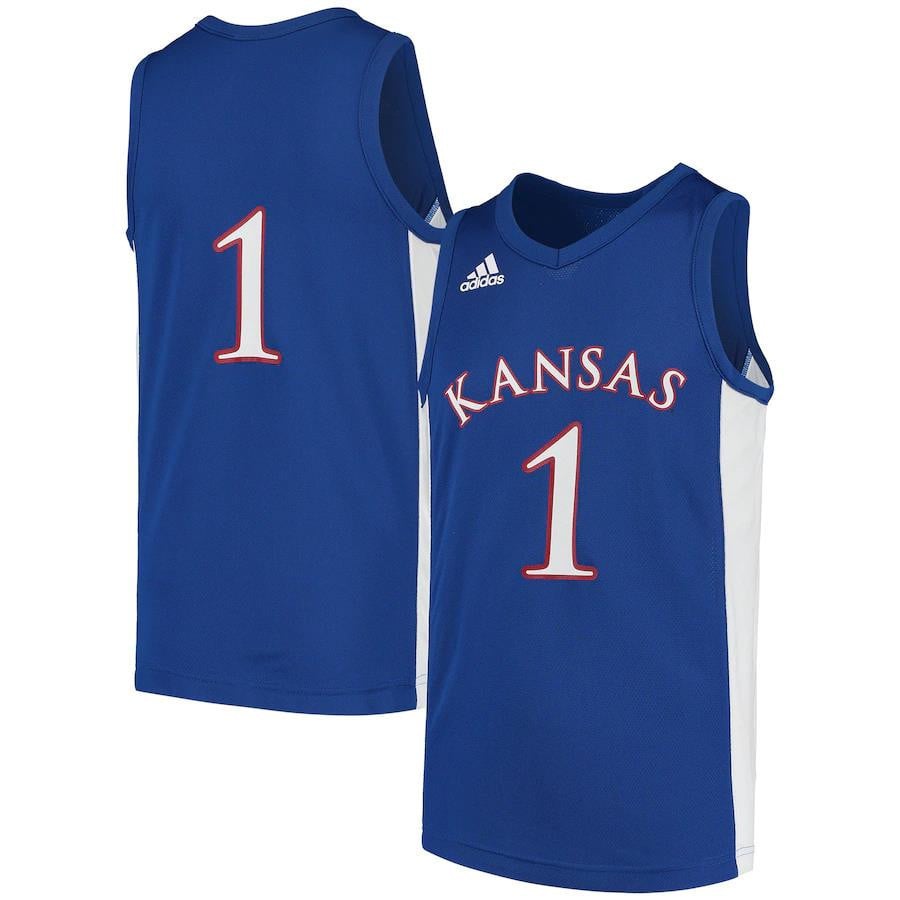 1 Kansas Jayhawks Youth Game Jersey - Royal