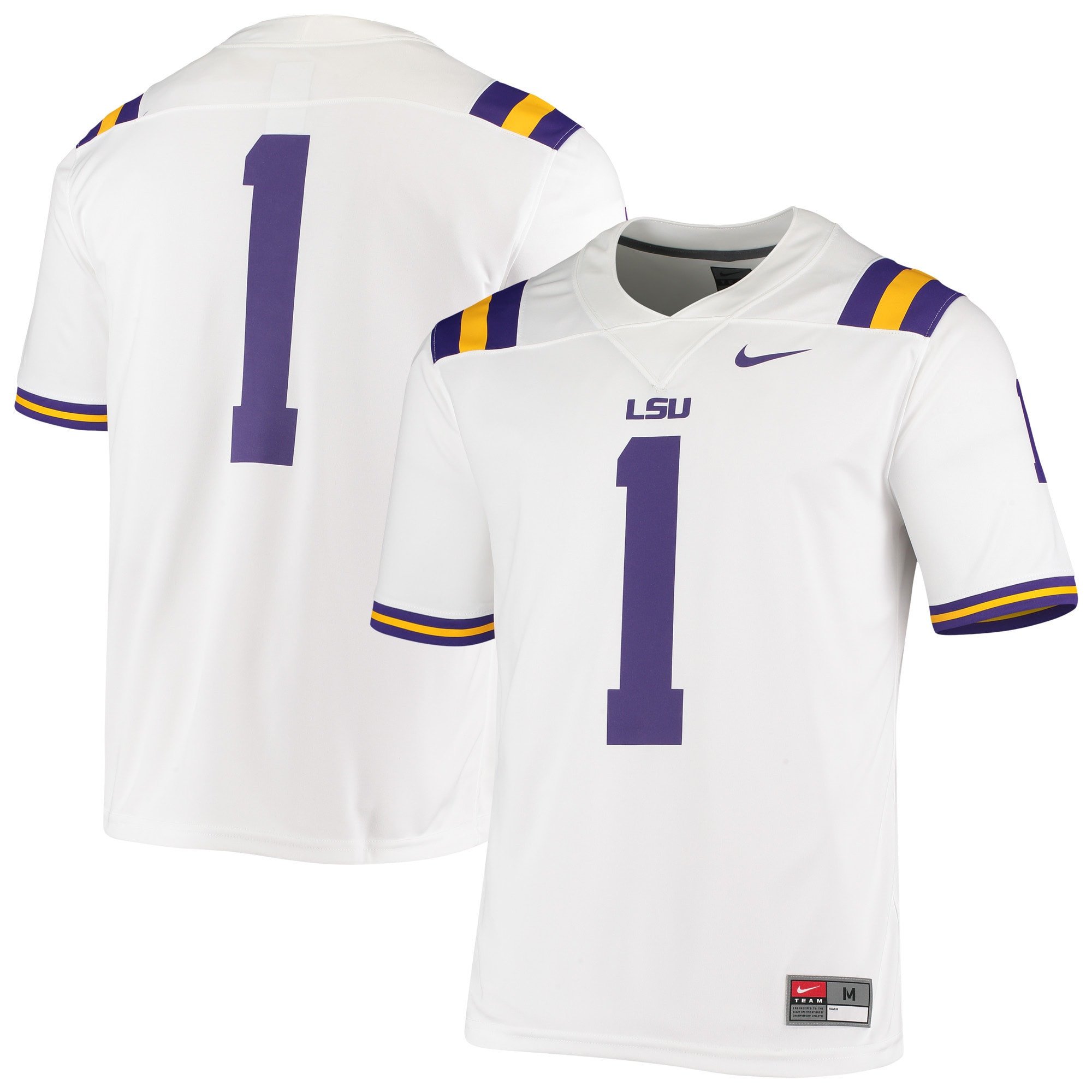 #1 Lsu Tigers Game Men Jersey - White