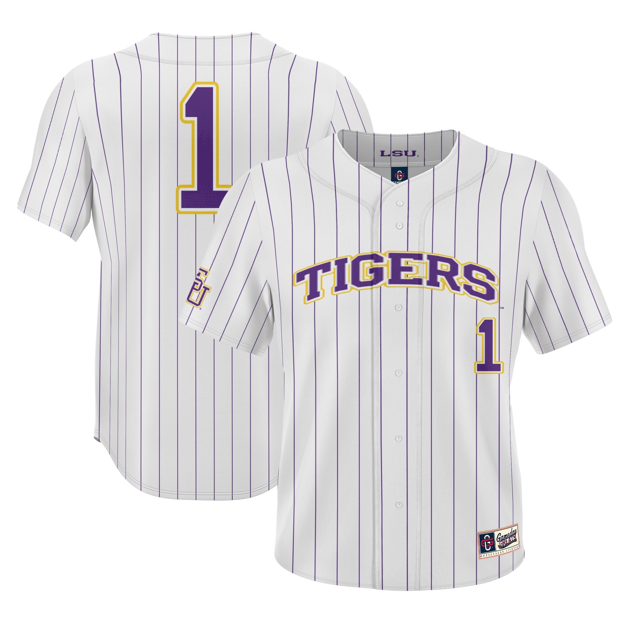 #1 Lsu Tigers Prosphere Baseball Jersey - Men White