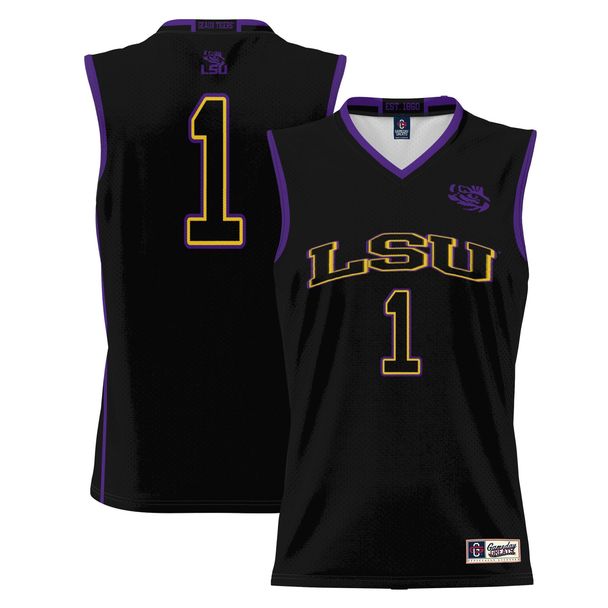 #1 Lsu Tigers Prosphere Basketball Men Jersey - Black