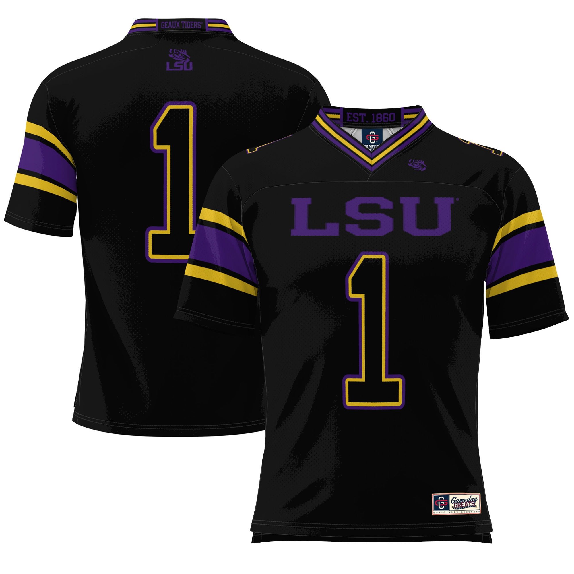#1 Lsu Tigers Prosphere Endzone Football Jersey - Black