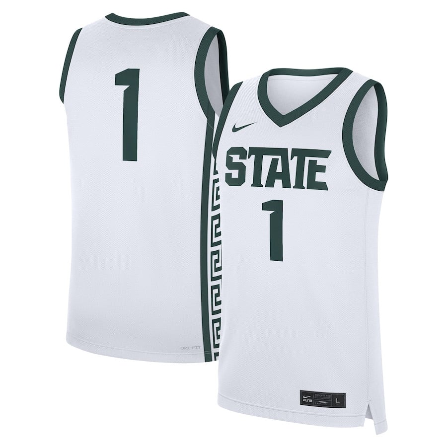 #1 Michigan State Spartans Home Jersey - White