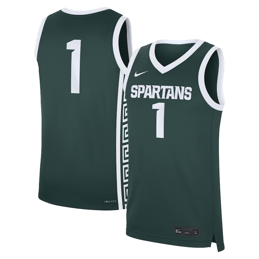 #1 Michigan State Spartans Road Jersey - Green