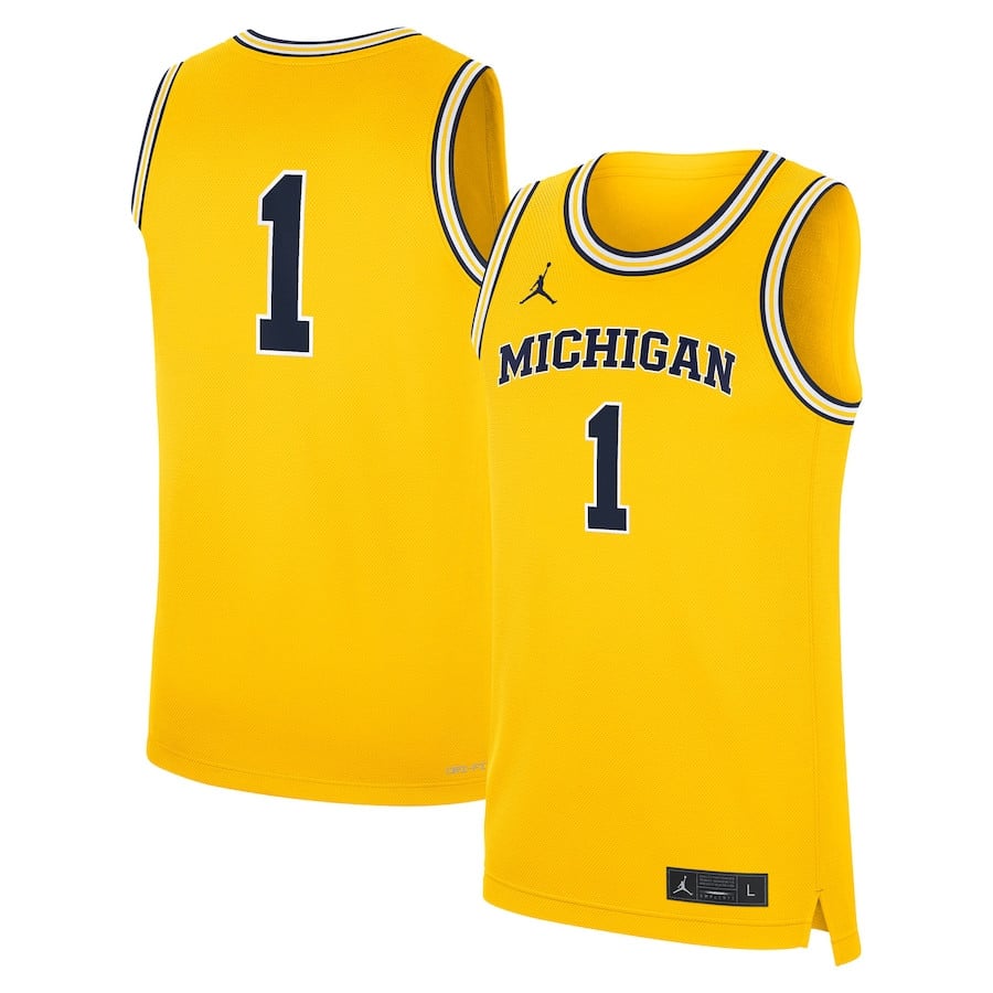 #1 Michigan Wolverines Alternate Jersey - Maize