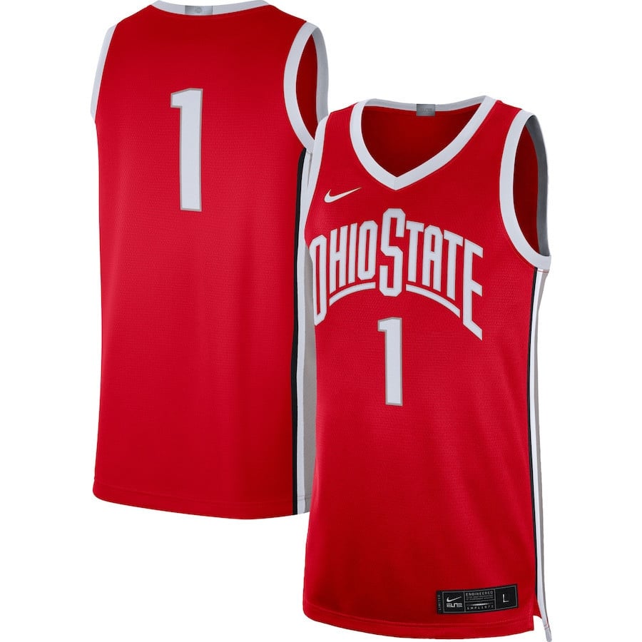#1 Ohio State Buckeyes Limited Basketball Jersey - Scarlet