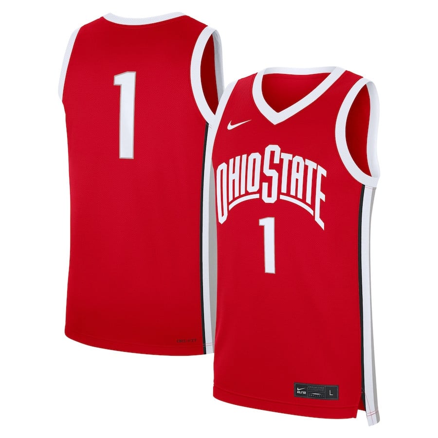 #1 Ohio State Buckeyes Road Jersey - Scarlet