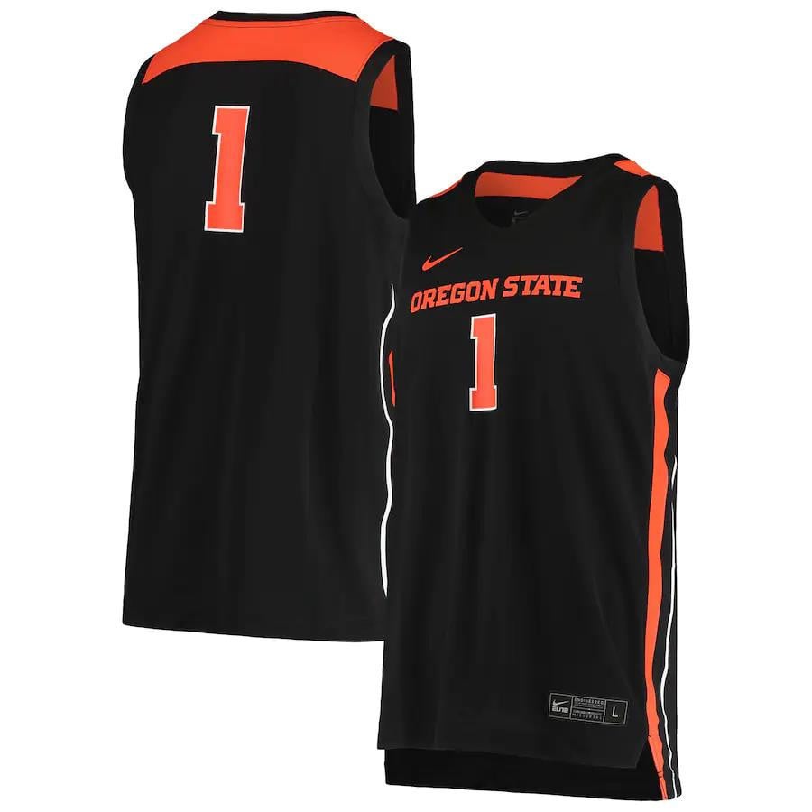 1 Oregon State Beavers Unisex Basketball Jersey - Black