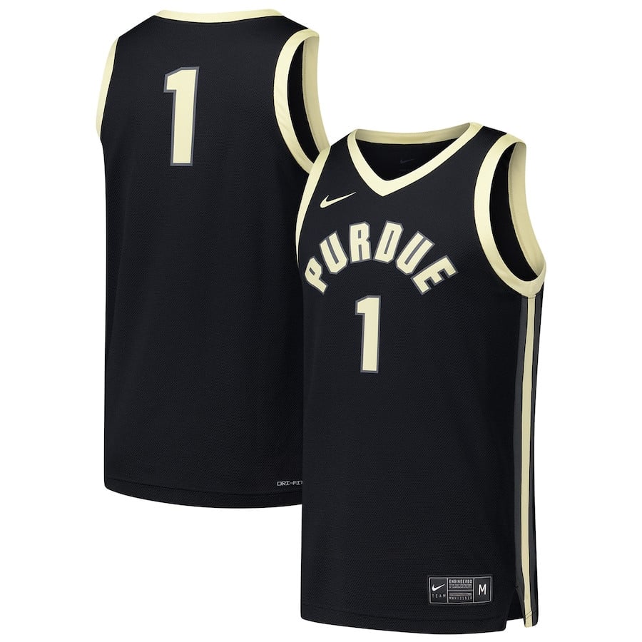 #1 Purdue Boilermakers Basketball Jersey - Black