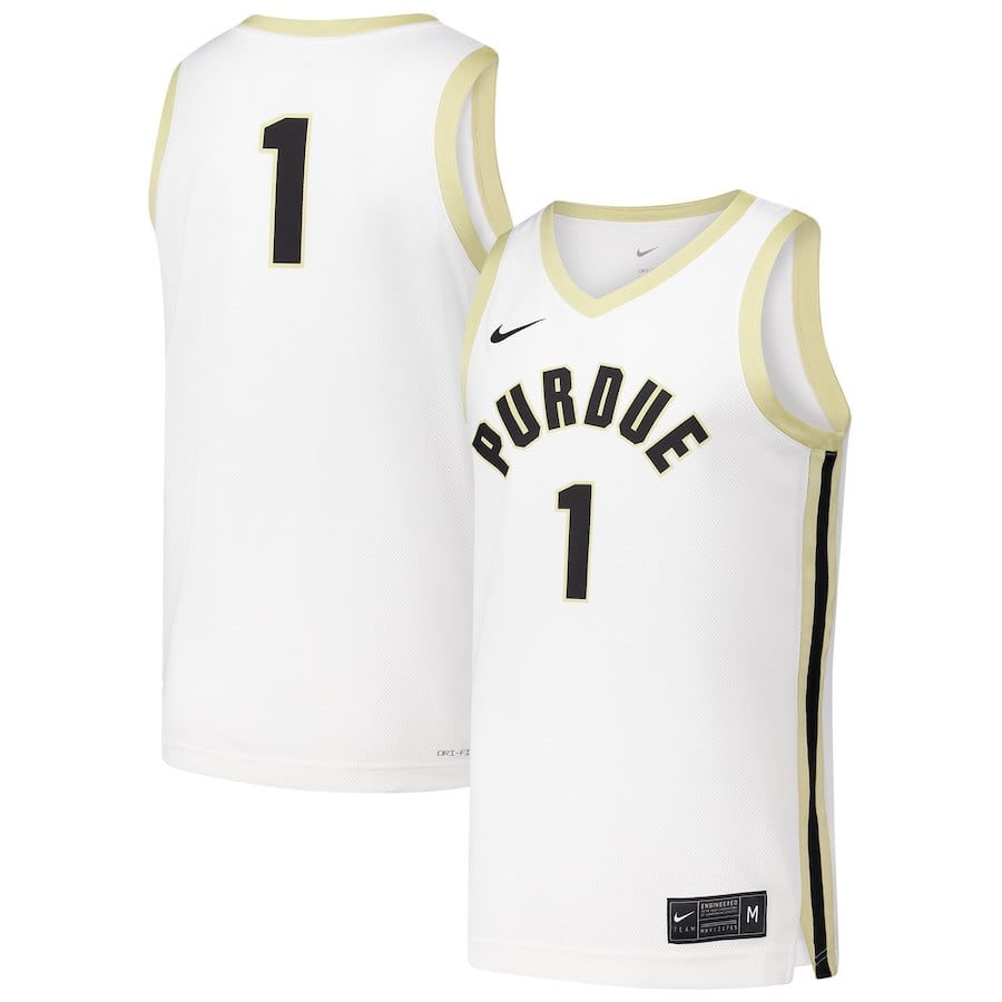 #1 Purdue Boilermakers Basketball Jersey - White