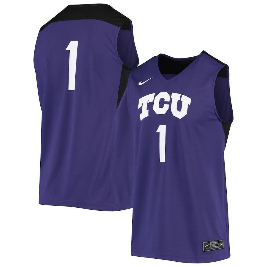 1 Tcu Horned Frogs Basketball Jersey - Purple