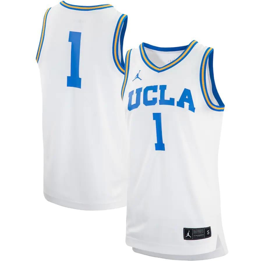 1 Ucla Bruins Jordan Brand Basketball Jersey - White
