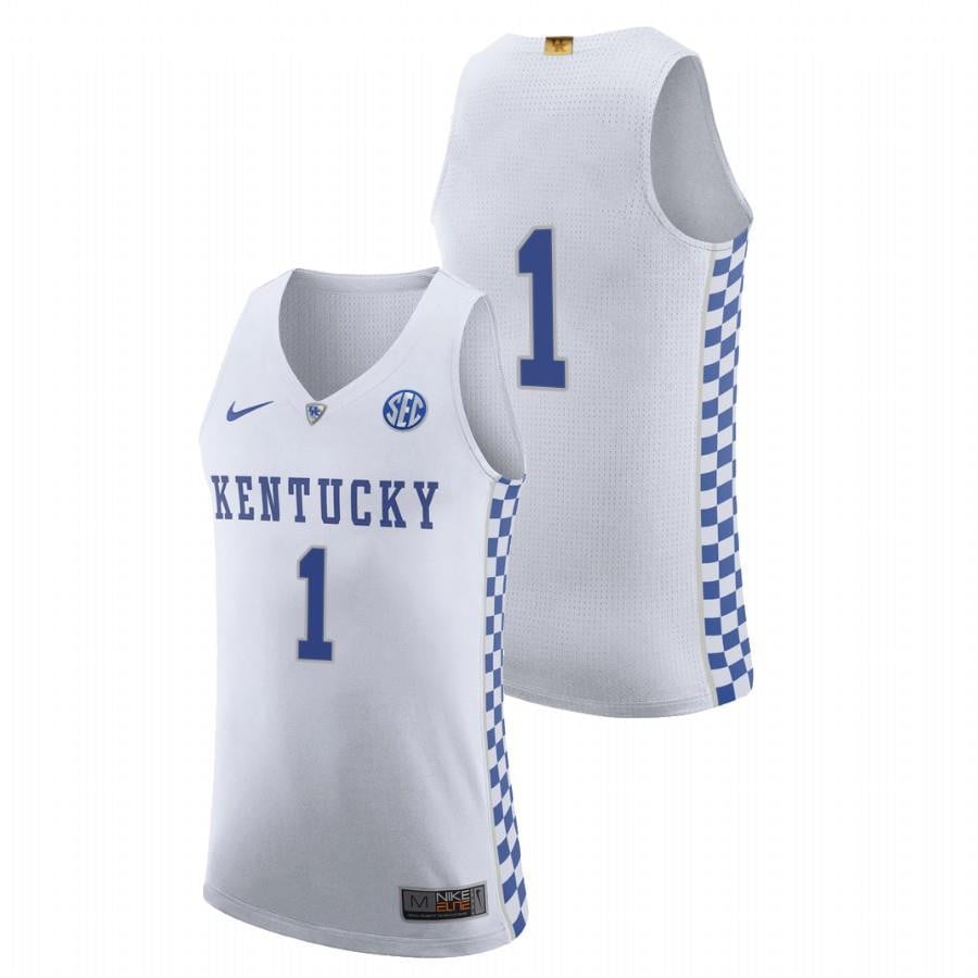 1 White Kentucky Wildcats 2023 College Basketball Jersey