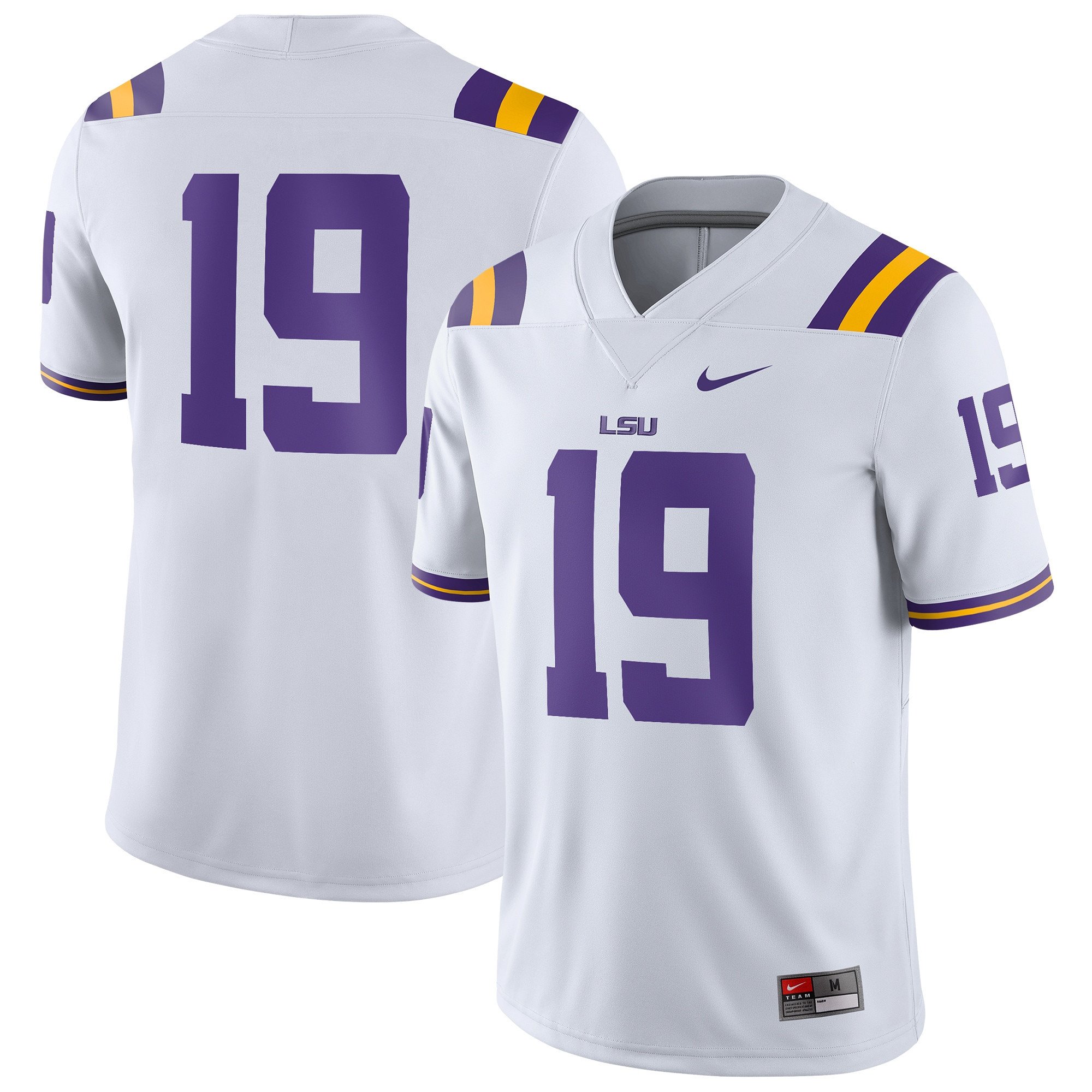 #19 Lsu Tigers Game Men Jersey - White