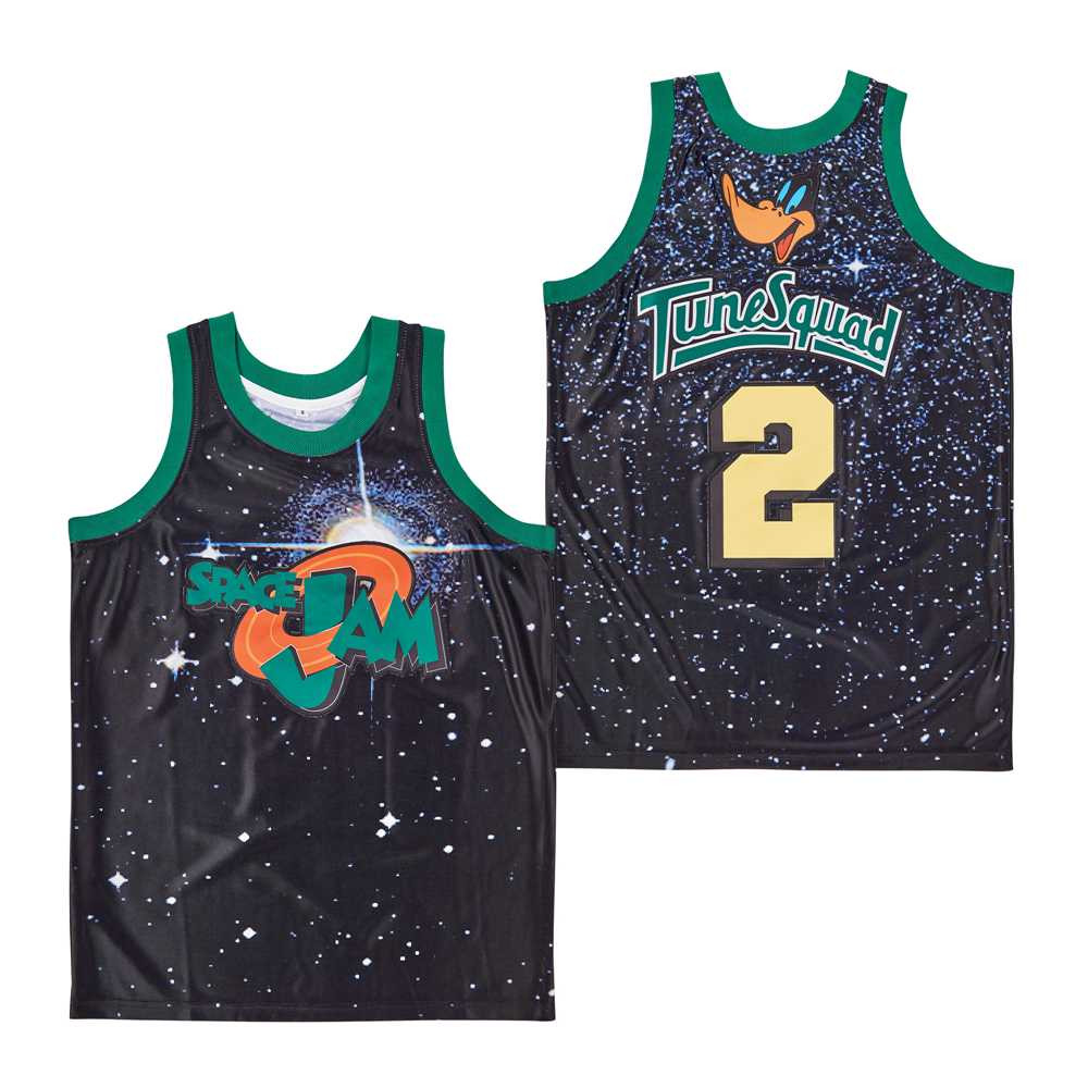 #2 Tune Squad Space Jam Galaxy Pattern Swingman Jersey - Black