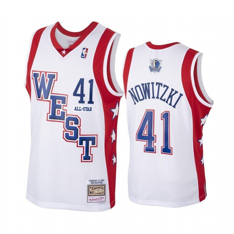 2004 All Star Dirk Nowitzki 41 Hardwood Classics Jersey Men's