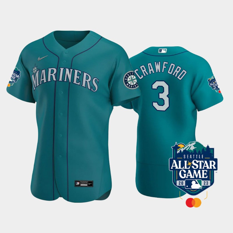 2023 All-star Game Seattle Mariners 3 J.p. Crawford Aqua Jersey