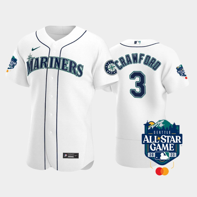 2023 All-star Game Seattle Mariners 3 J.p. Crawford White Jersey