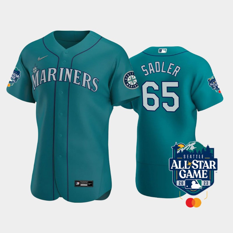 2023 All-star Game Seattle Mariners 65 Casey Sadler Aqua Jersey