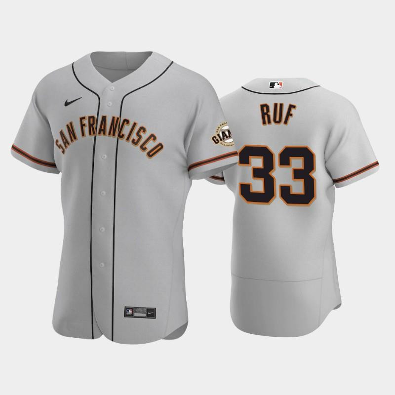 33 Darin Ruf Gray Road San Francisco Giants Jersey
