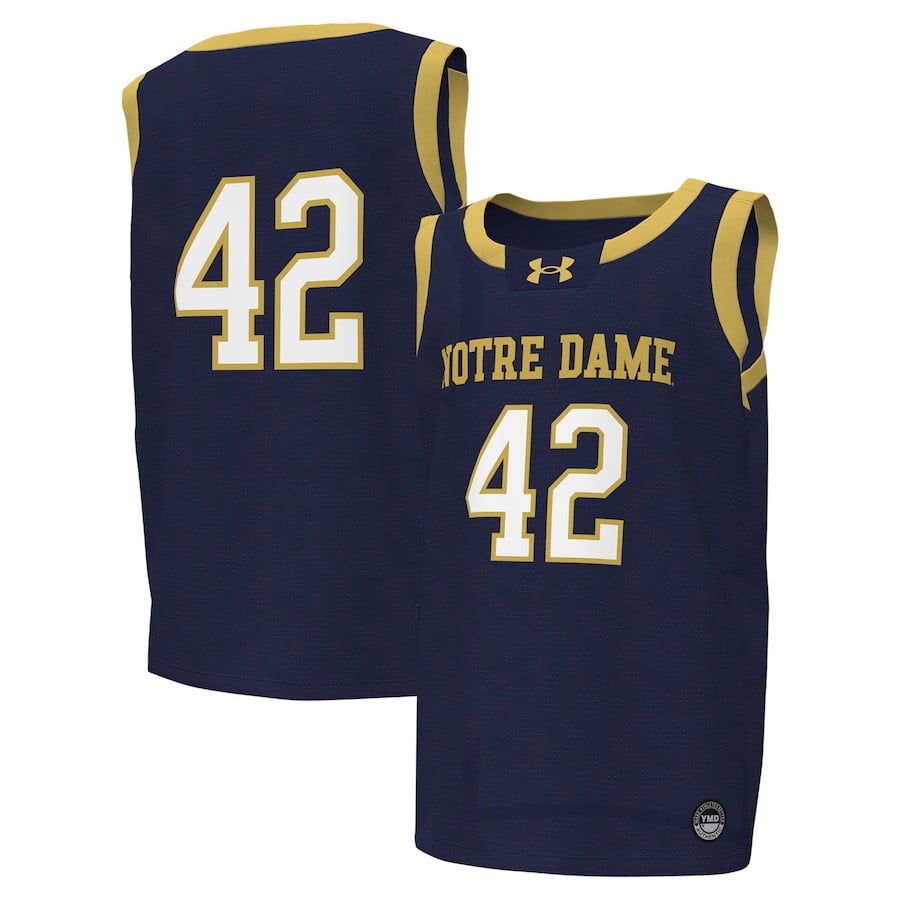 #42 Notre Dame Fighting Irish Basketball Jersey - Navy
