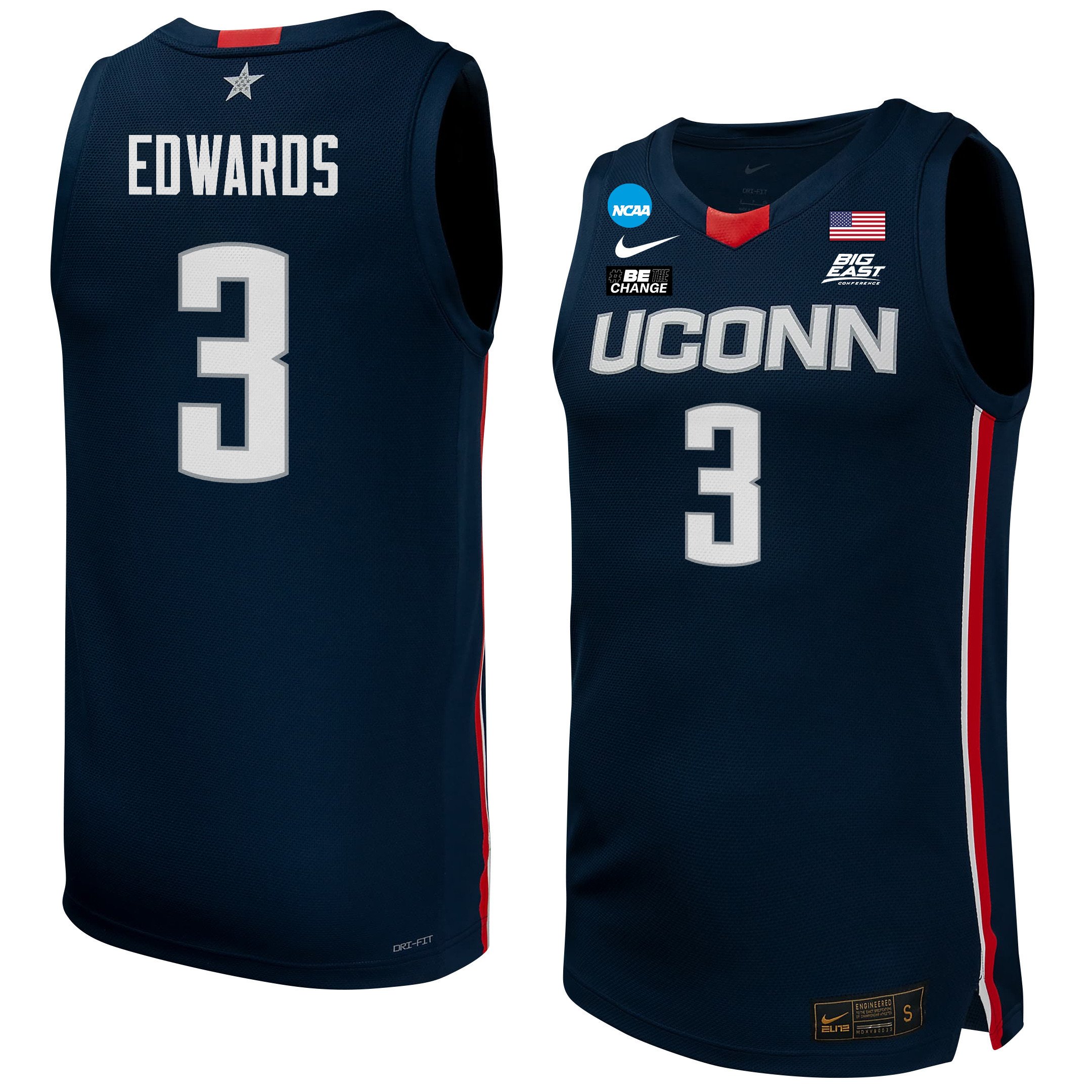 Aaliyah Edwards 3 Uconn Huskies 2024 Women's Basketball Jersey - Navy, Unisex Jersey