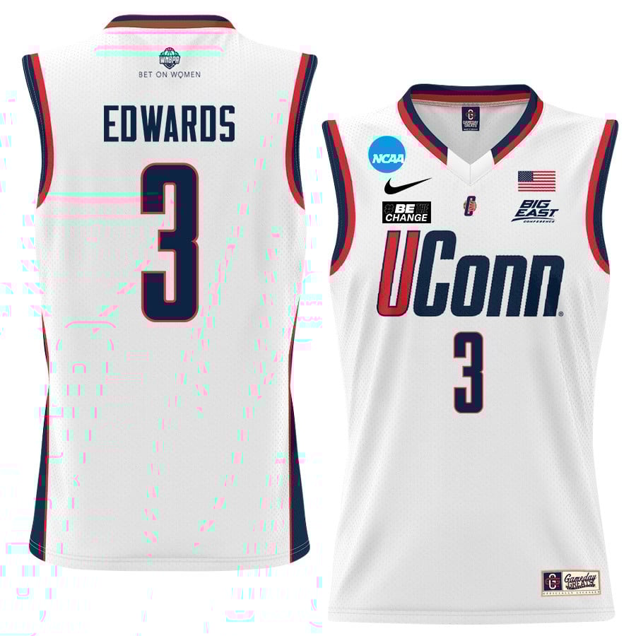 Aaliyah Edwards 3 Uconn Huskies 2024 Women's Basketball Jersey - White, Unisex Jersey