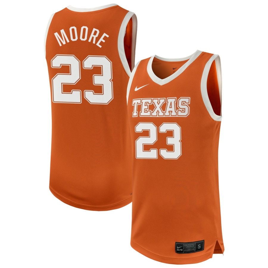 Aaliyah Moore 23 Texas Longhorns Unisex Nil Women's Basketball Jersey - Texas Orange