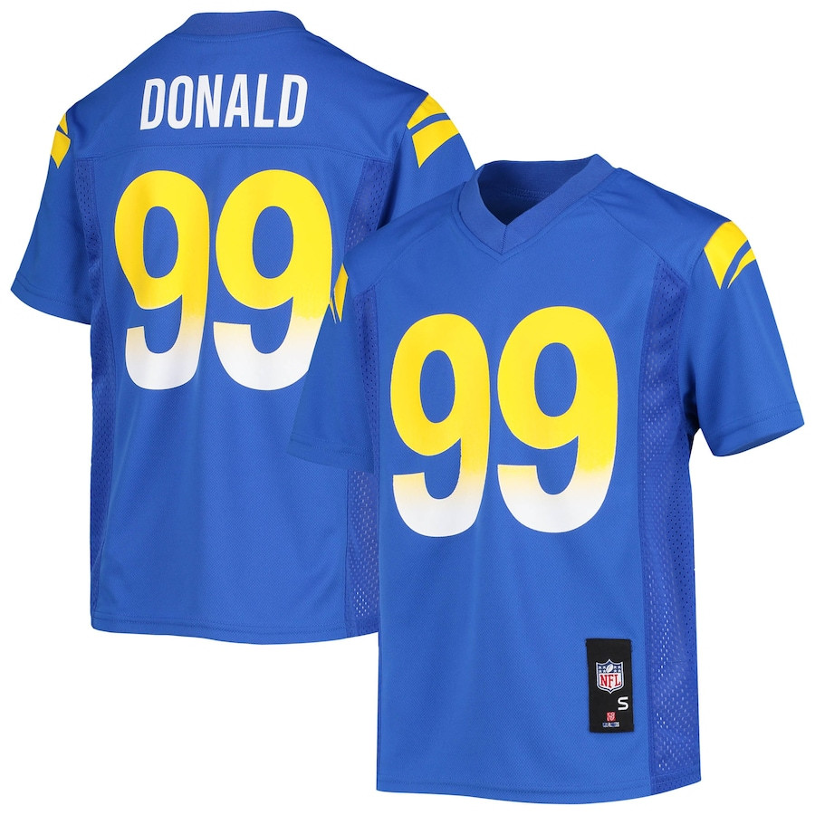 Aaron Donald 99 Los Angeles Rams Youth Jersey - Royal Js9434