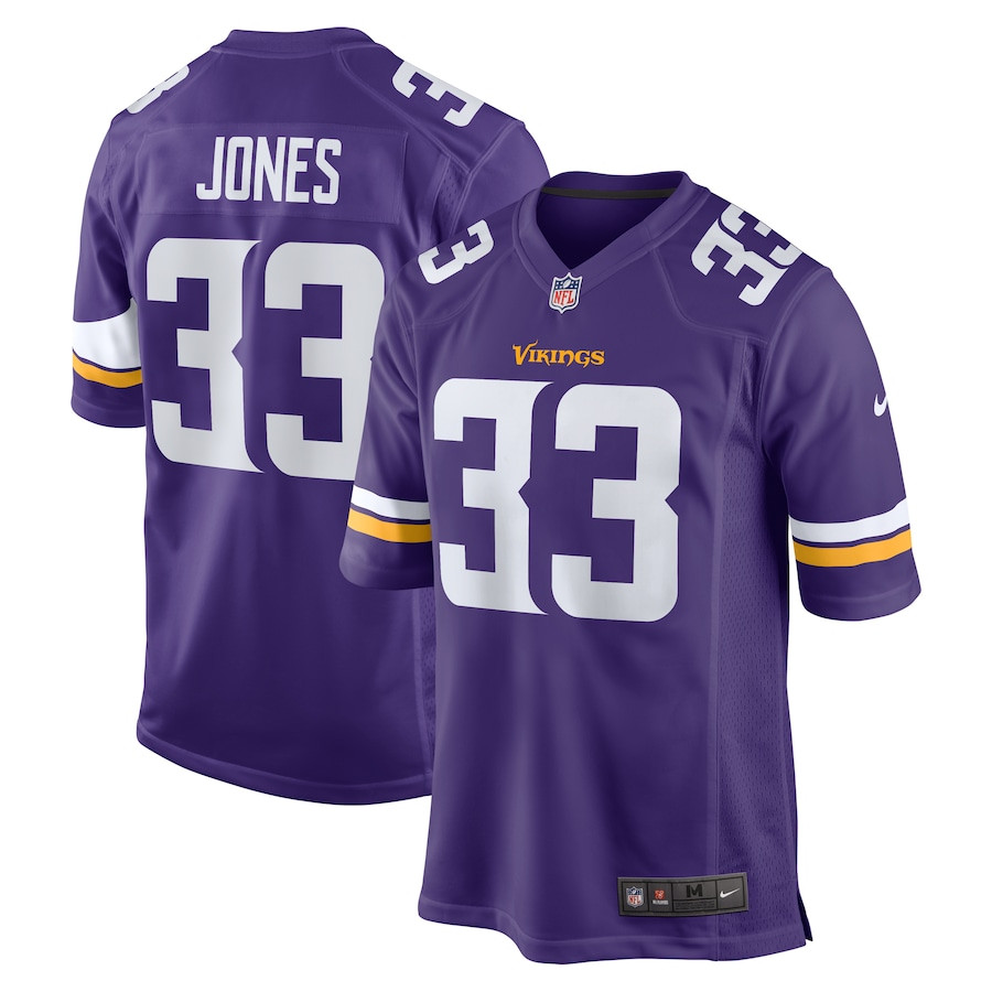 Aaron Jones 33 Minnesota Vikings Game Men Jersey - Purple Js9384