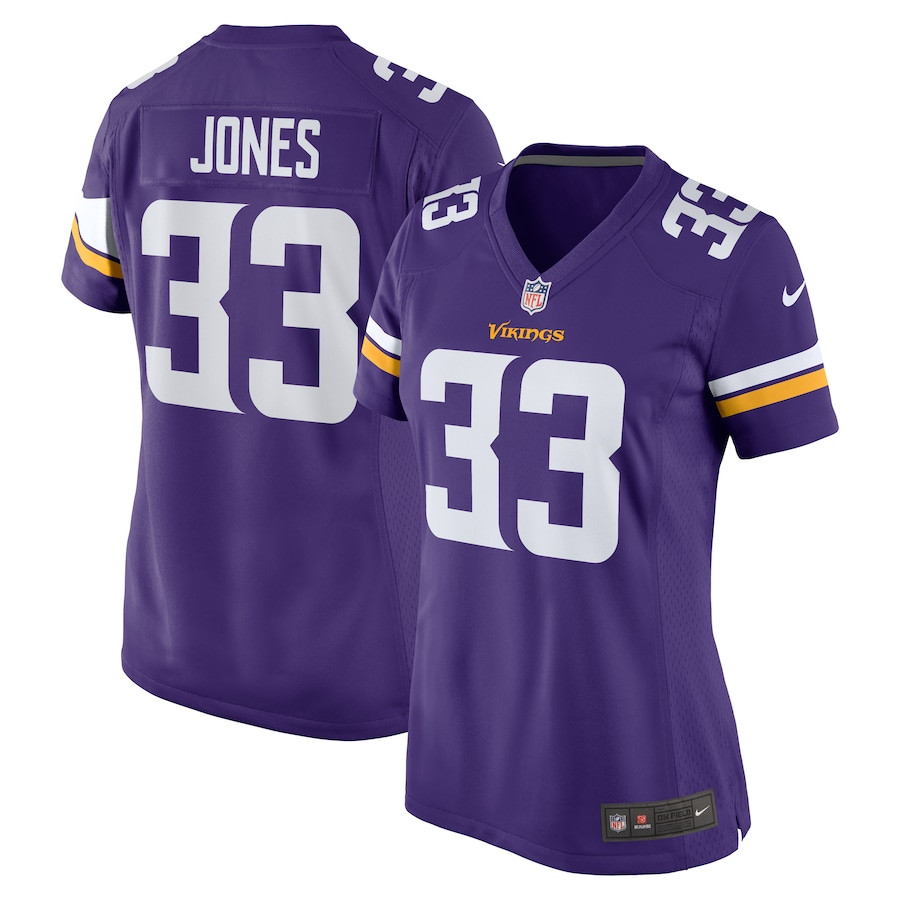Aaron Jones 33 Minnesota Vikings Women's Game Jersey - Purple Js4910