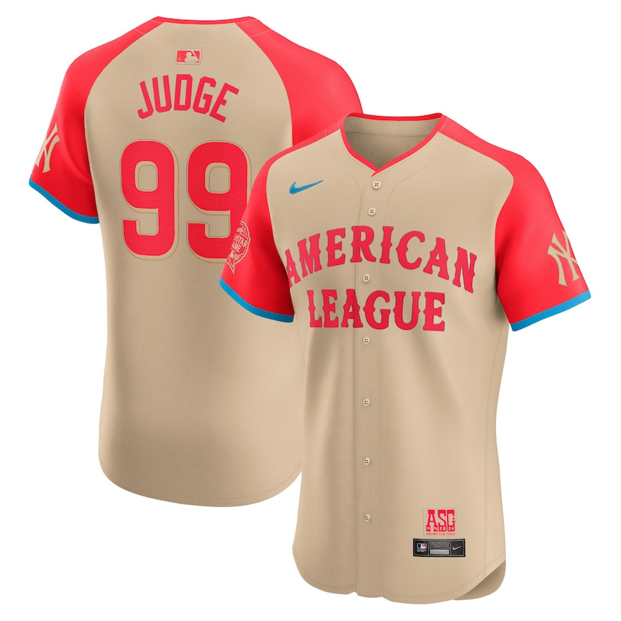 Aaron Judge 99 American League 2024 All-star Game Elite Player Men Jersey - Cream