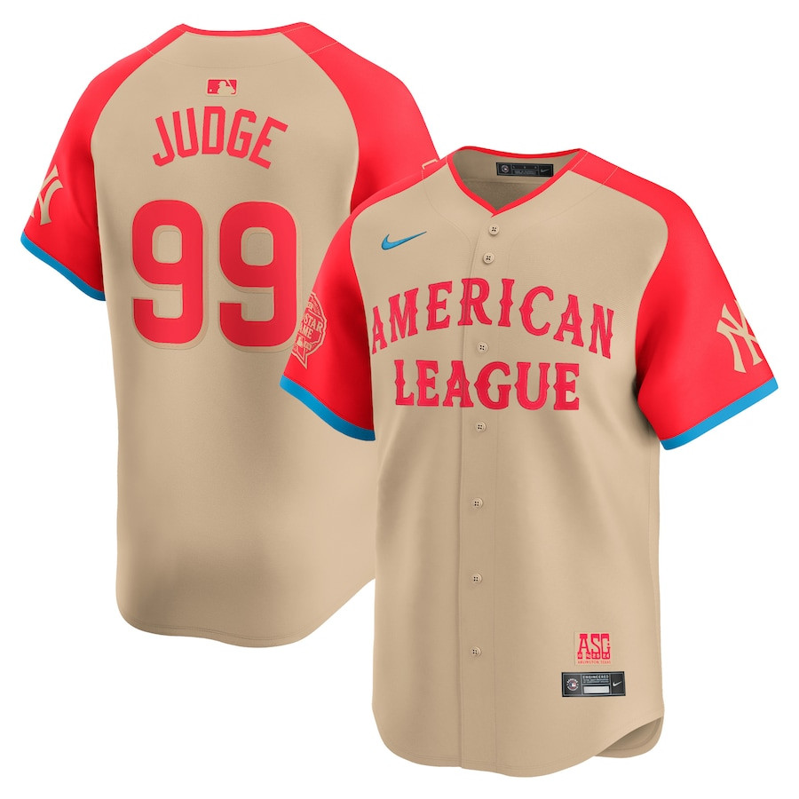 Aaron Judge 99 American League 2024 All-star Game Limited Player Men Jersey - Cream
