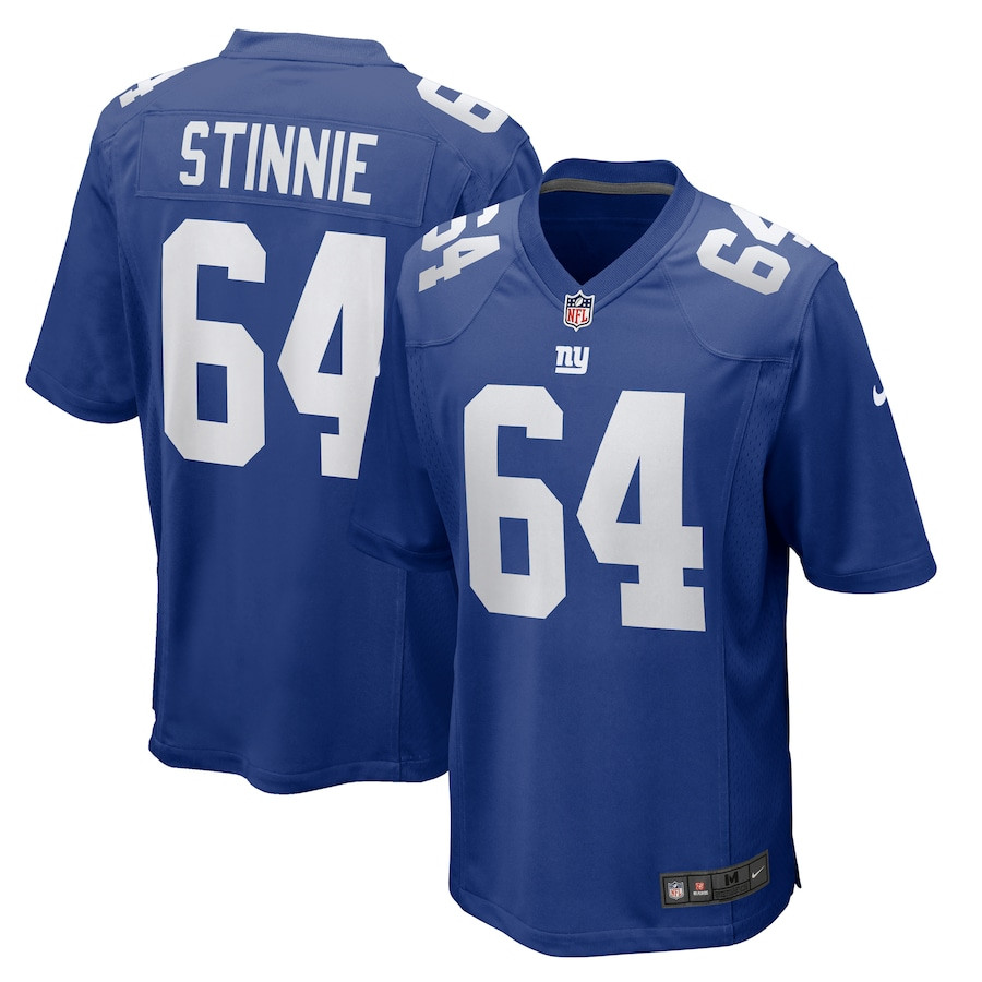 Aaron Stinnie 64 New York Giants Team Game Men Jersey - Royal Js1976