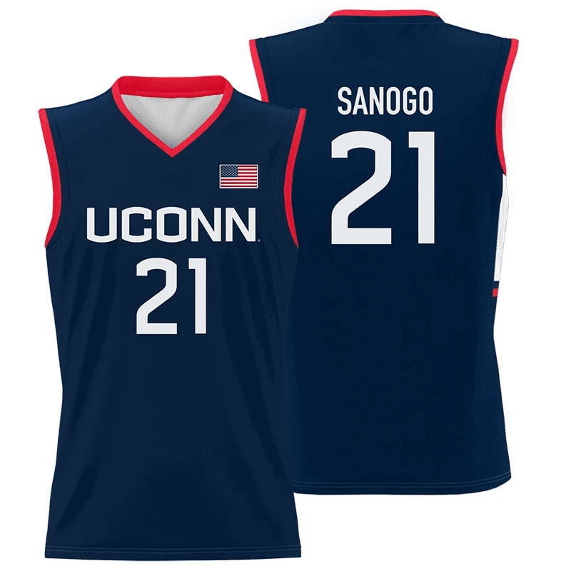 Adama Sanogo #21 Uconn Huskies Basketball Jersey - Men Navy