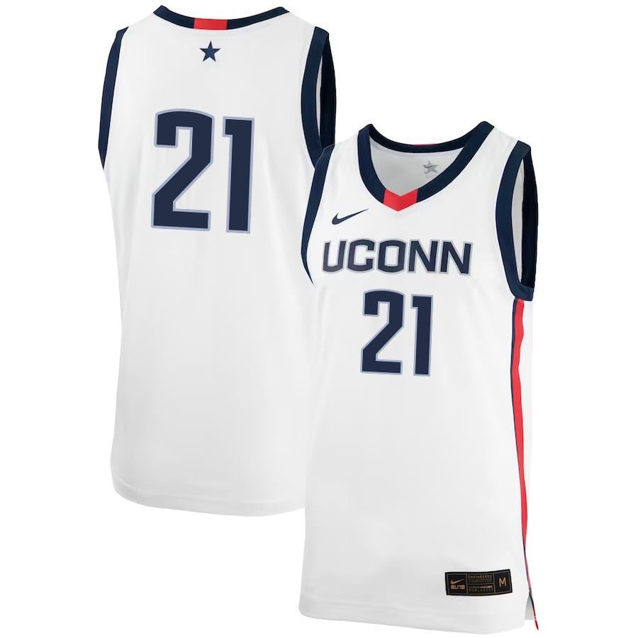 Adama Sanogo 21 Uconn Huskies Basketball Jersey - Men White