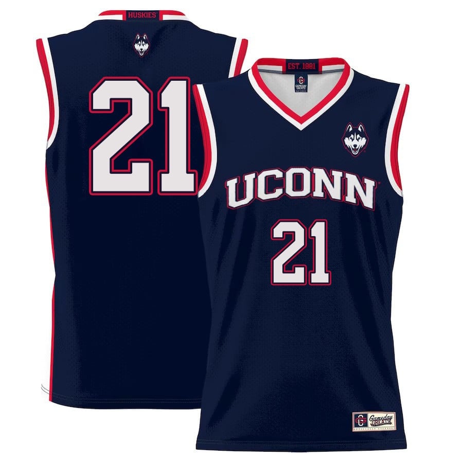 Adama Sanogo 21 Uconn Huskies Basketball Men Jersey - Navy