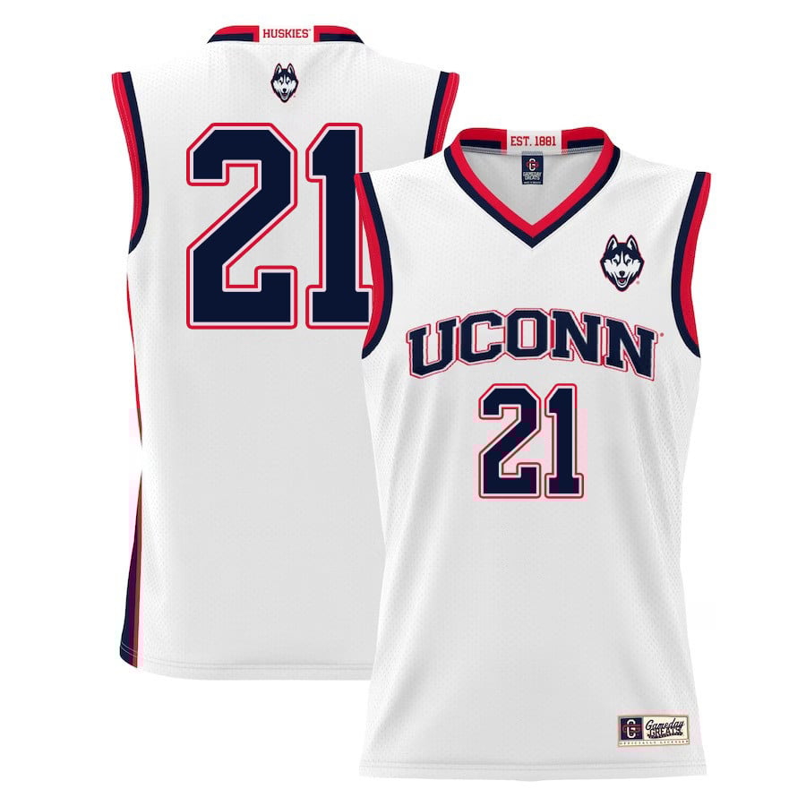 Adama Sanogo 21 Uconn Huskies Basketball Men Jersey - White