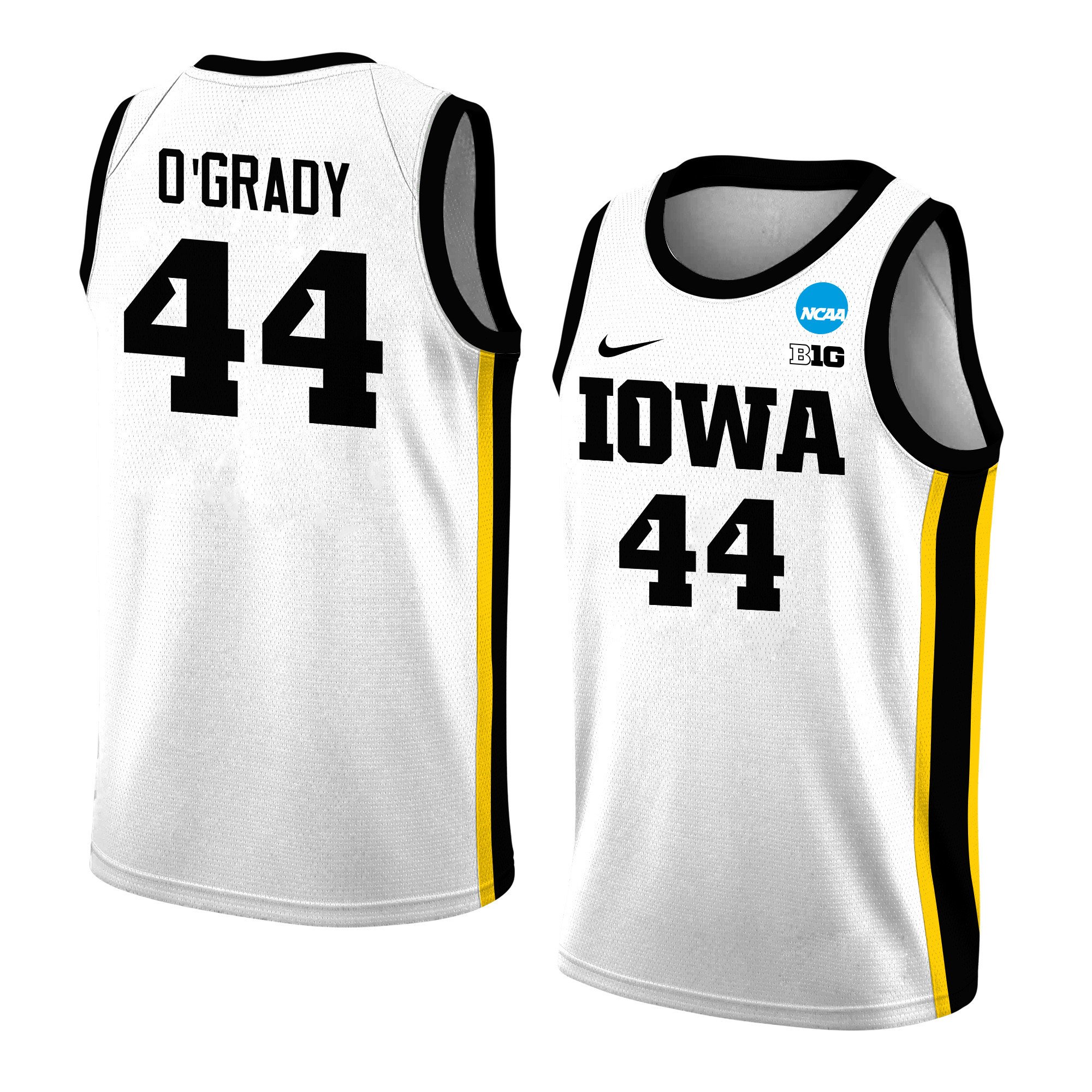 Addison O'grady 44 Iowa Hawkeyes 2024 Women's Basketball Jersey - White, Unisex Jersey
