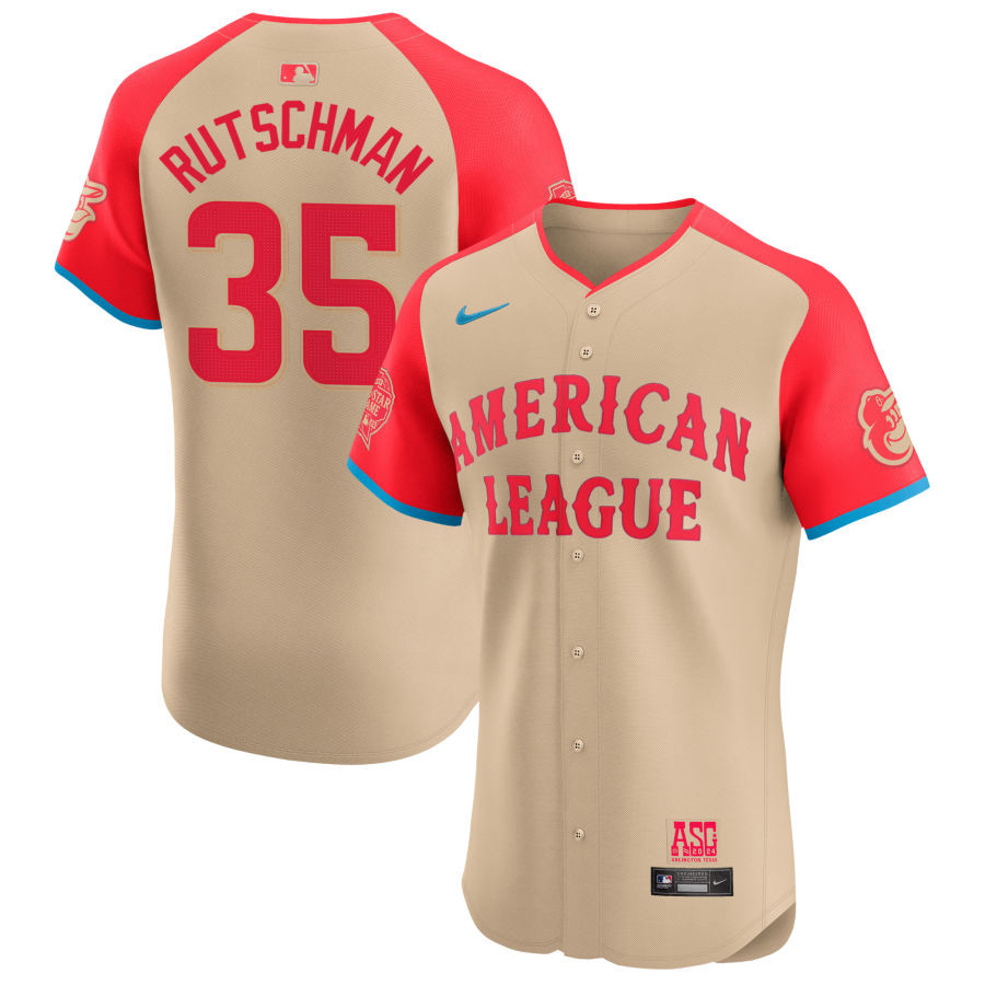 Adley Rutschman 35 American League 2024 All-star Game Elite Player Men Jersey - Cream
