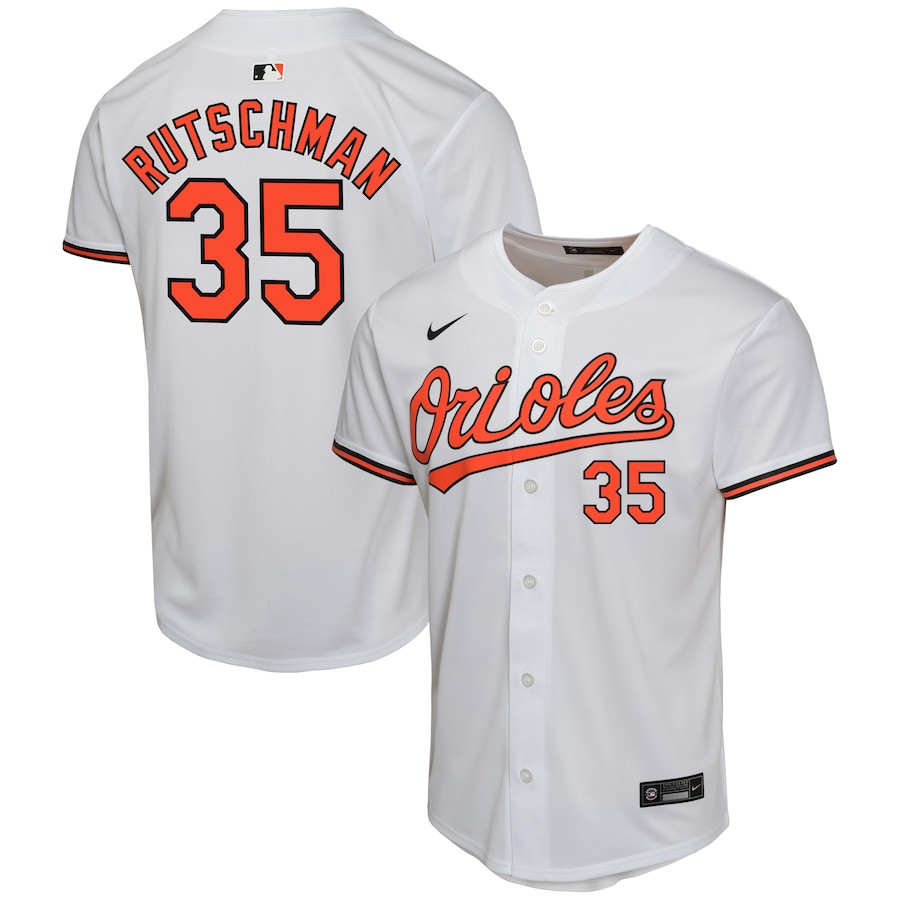 Adley Rutschman 35 Baltimore Orioles Home Game Youth Jersey - White
