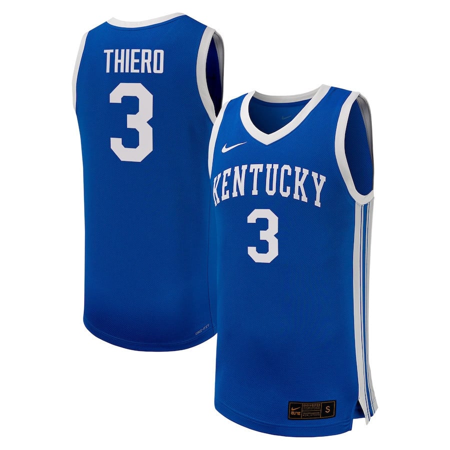Adou Thiero 3 Kentucky Wildcats Basketball Men Jersey - Royal