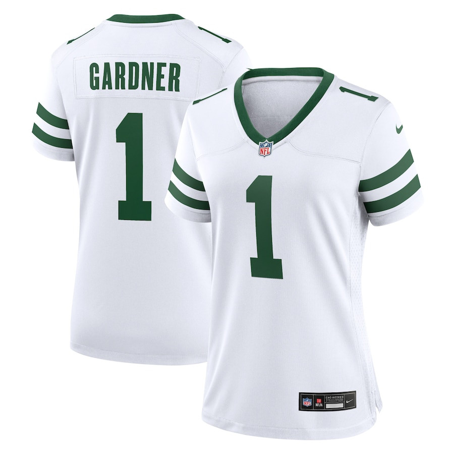 Ahmad Sauce Gardner 1 New York Jets Game Women Jersey - Legacy White Js4520