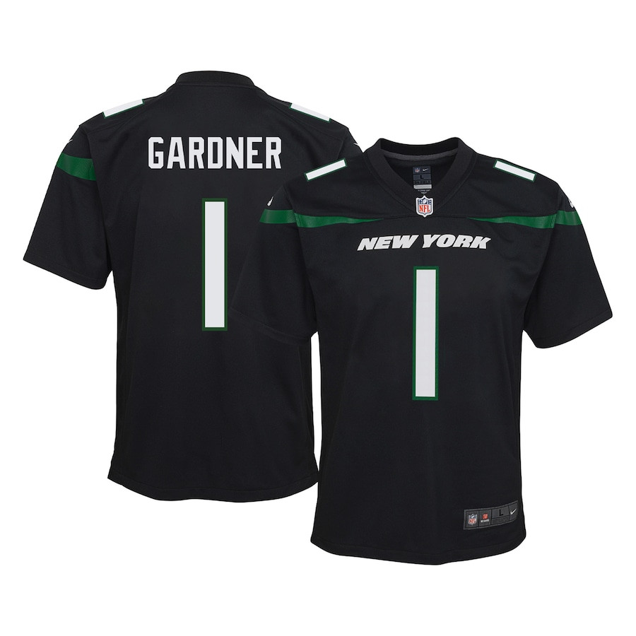Ahmad Sauce Gardner 1 New York Jets Youth Game Jersey - Black Js4025