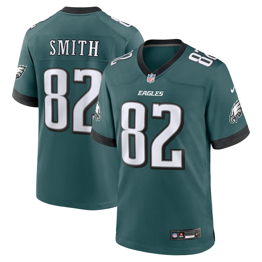 Ainias Smith 82 Philadelphia Eagles Team Game Men Jersey - Midnight Green Js8036