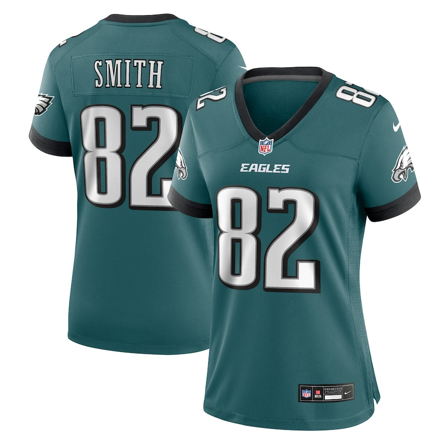 Ainias Smith 82 Philadelphia Eagles Women's Team Game Jersey - Midnight Green Js8075